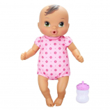 Baby Alive Luv n' Snuggle Baby Doll - Brunette with Pink Bodysuit