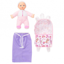 You & Me 10 inch Doll with Backpack - Caucasian - Pink Outfit