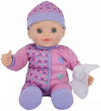 You & Me 12 inch All Better Baby Doll - Blue Eyes with Heart Pattern